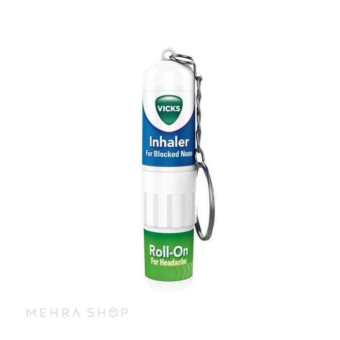 قلم بینی ویکس رول آن اینهیلر ۲ در ۱ (تسکین سردرد و گرفتگی بینی) / Vicks Roll-On Inhaler 2-in-1 Relief